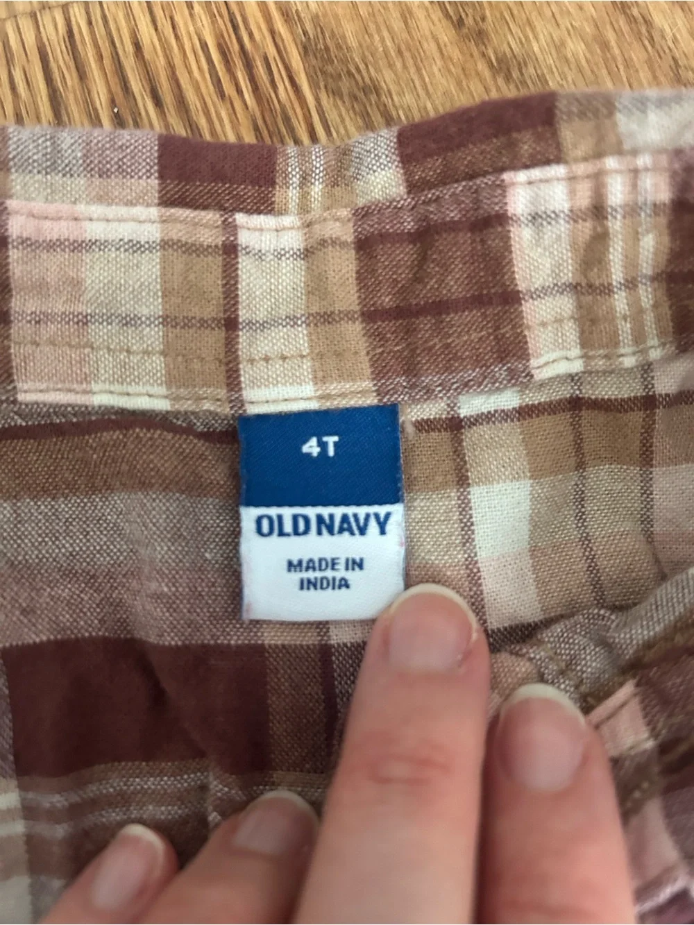 Kids Plaid Button-Up Shirt in Burgundy and Cream - Casual Long Sleeve Top